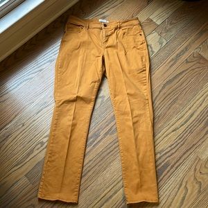 Coldwater Creek petite mustard brushed jeans